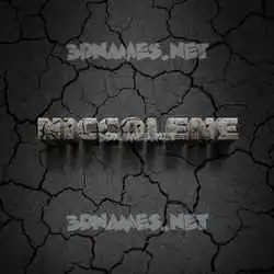 niccolene in Cracked Stone style - 3D name wallpaper