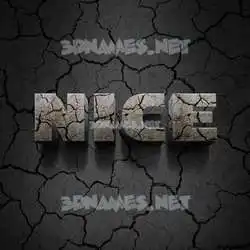 nice in Cracked Stone style - 3D name wallpaper