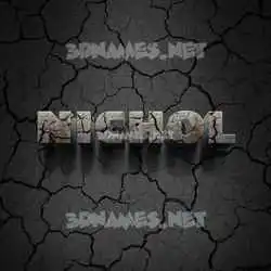 nichol in Cracked Stone style - 3D name wallpaper