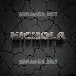 nichola in Cracked Stone style - 3D name wallpaper
