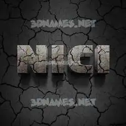 nici in Cracked Stone style - 3D name wallpaper
