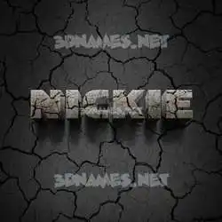 nickie in Cracked Stone style - 3D name wallpaper