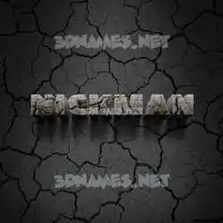 nickman in Cracked Stone style - 3D name wallpaper