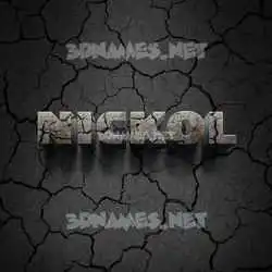nickol in Cracked Stone style - 3D name wallpaper