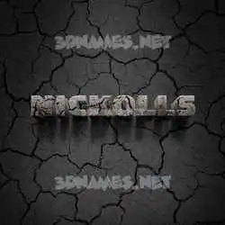 nickolls in Cracked Stone style - 3D name wallpaper