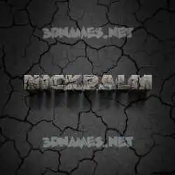 nickpalm in Cracked Stone style - 3D name wallpaper