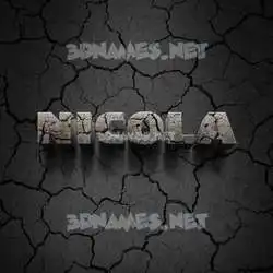 nicola in Cracked Stone style - 3D name wallpaper