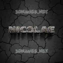 nicolae in Cracked Stone style - 3D name wallpaper