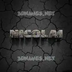 nicolai in Cracked Stone style - 3D name wallpaper