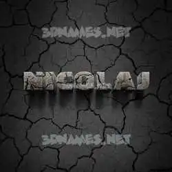nicolaj in Cracked Stone style - 3D name wallpaper