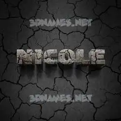 nicole in Cracked Stone style - 3D name wallpaper