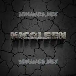 nicoleen in Cracked Stone style - 3D name wallpaper