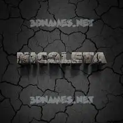 nicoleta in Cracked Stone style - 3D name wallpaper