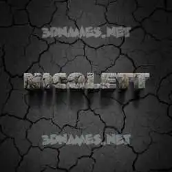 nicolett in Cracked Stone style - 3D name wallpaper