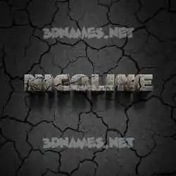 nicoline in Cracked Stone style - 3D name wallpaper