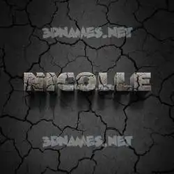 nicolle in Cracked Stone style - 3D name wallpaper