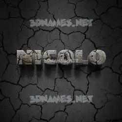 nicolo in Cracked Stone style - 3D name wallpaper