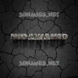nidawahid in Cracked Stone style - 3D name wallpaper