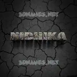 nidhika in Cracked Stone style - 3D name wallpaper