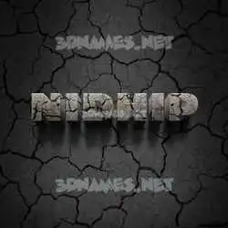 nidhip in Cracked Stone style - 3D name wallpaper