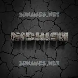 nidhish in Cracked Stone style - 3D name wallpaper