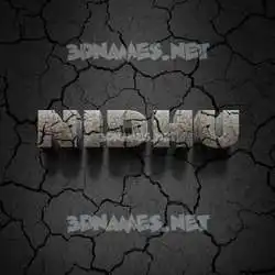 nidhu in Cracked Stone style - 3D name wallpaper