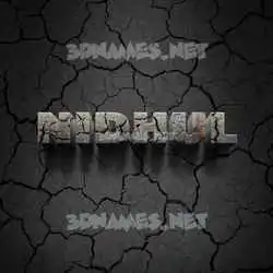 nidhul in Cracked Stone style - 3D name wallpaper