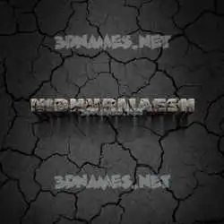 nidhurmaesh in Cracked Stone style - 3D name wallpaper
