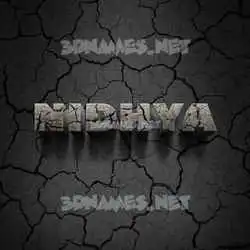 nidhya in Cracked Stone style - 3D name wallpaper