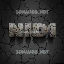 nidi in Cracked Stone style - 3D name wallpaper