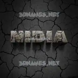 nidia in Cracked Stone style - 3D name wallpaper