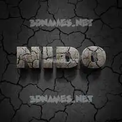 nido in Cracked Stone style - 3D name wallpaper