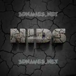 nids in Cracked Stone style - 3D name wallpaper