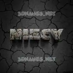 niecy in Cracked Stone style - 3D name wallpaper
