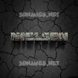 nielsen in Cracked Stone style - 3D name wallpaper