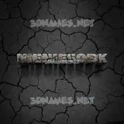 nieniesobk in Cracked Stone style - 3D name wallpaper