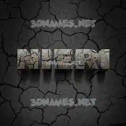 nieri in Cracked Stone style - 3D name wallpaper