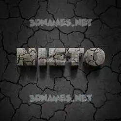 nieto in Cracked Stone style - 3D name wallpaper