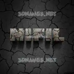 nifil in Cracked Stone style - 3D name wallpaper