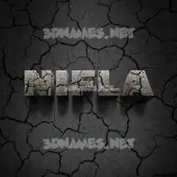 nifla in Cracked Stone style - 3D name wallpaper