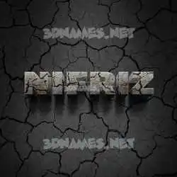 nifriz in Cracked Stone style - 3D name wallpaper
