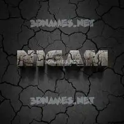 nigam in Cracked Stone style - 3D name wallpaper