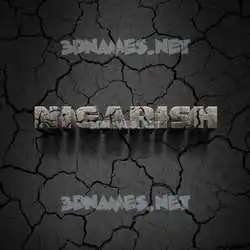 nigarish in Cracked Stone style - 3D name wallpaper
