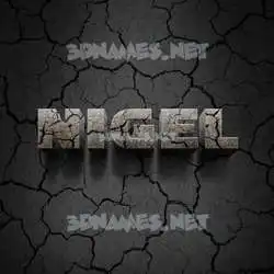 nigel in Cracked Stone style - 3D name wallpaper