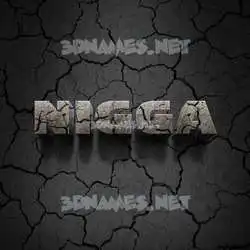 nigga in Cracked Stone style - 3D name wallpaper