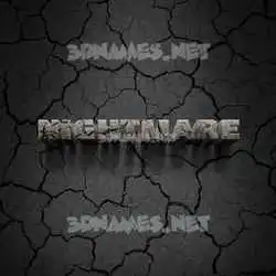 nightmare in Cracked Stone style - 3D name wallpaper