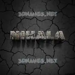 nihala in Cracked Stone style - 3D name wallpaper