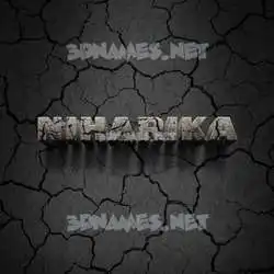niharika in Cracked Stone style - 3D name wallpaper