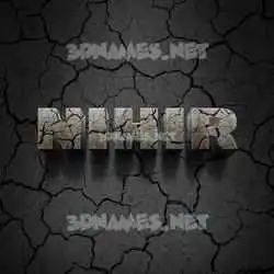 nihir in Cracked Stone style - 3D name wallpaper