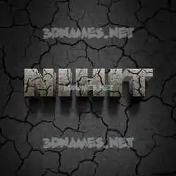 nihit in Cracked Stone style - 3D name wallpaper